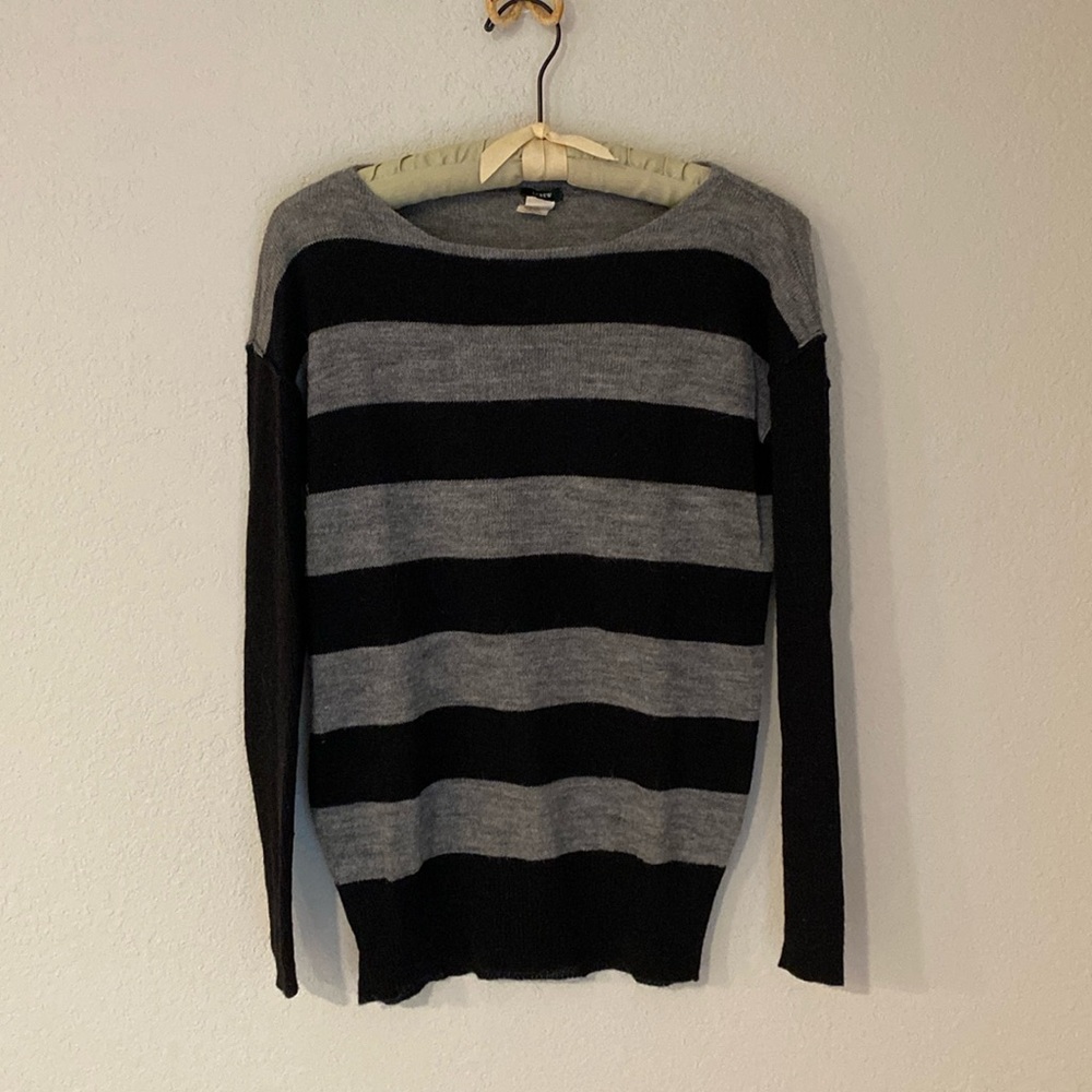 J.Crew boatneck striped wool sweater